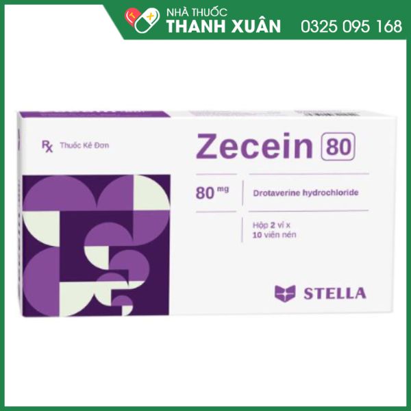 Zecein 80 Thuốc chống co thắt cơ trơn